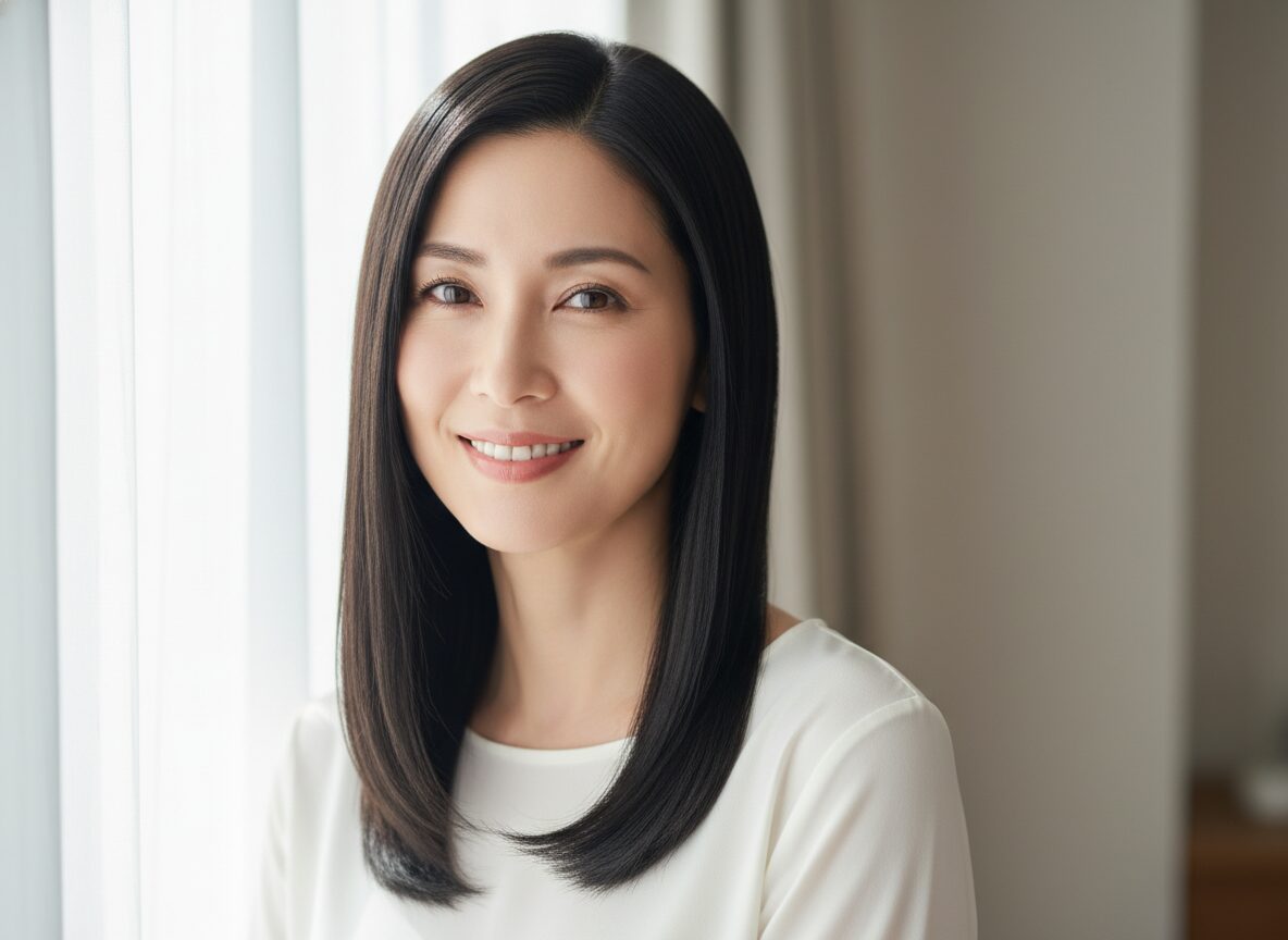 さらさらツヤ髪の30代女性