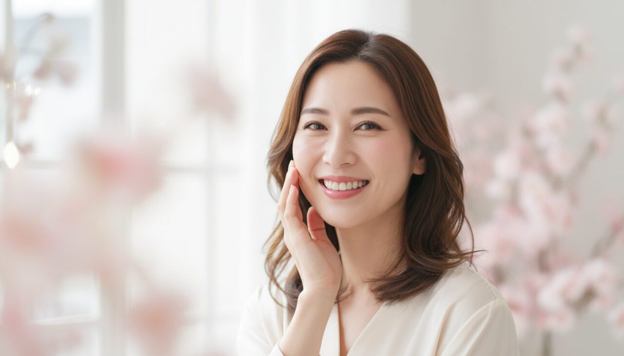 自信に満ちた笑顔の30代女性