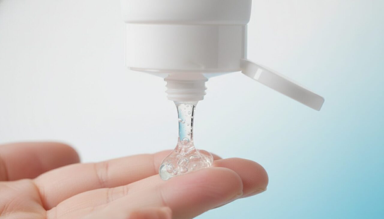 軽いジェル乳液のテクスチャー