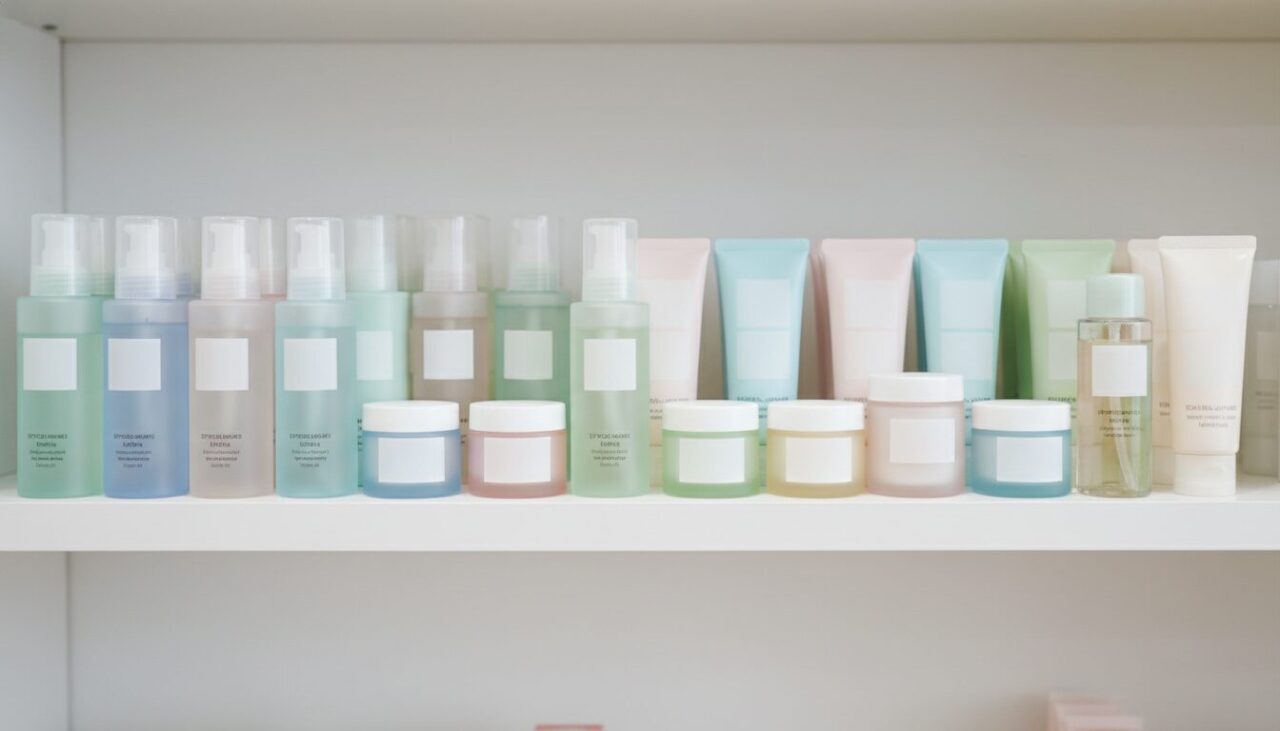 ドラッグストアのスキンケア棚