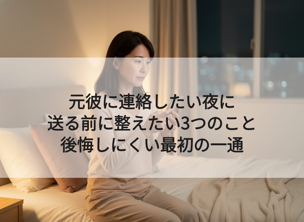 元彼に連絡したい夜に｜送る前に整えたい3つのこと｜後悔しにくい最初の一通