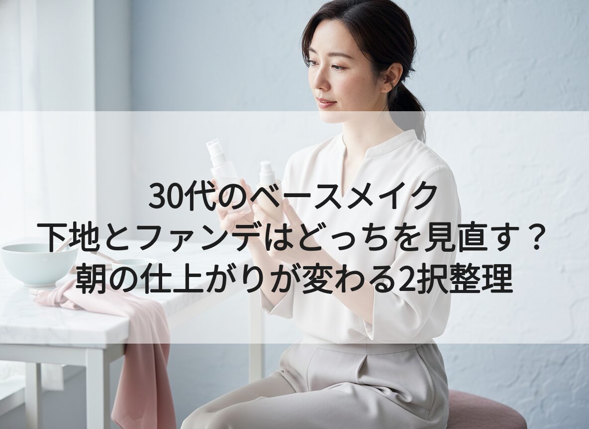 30代のベースメイク｜下地とファンデはどっちを見直す？｜朝の仕上がりが変わる2択整理
